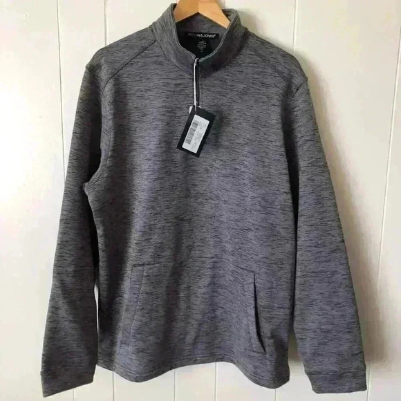 Devon & Jones Men’s Quarter Zip Sweatshirt Jacket Size L/G - Picture 1 of 9